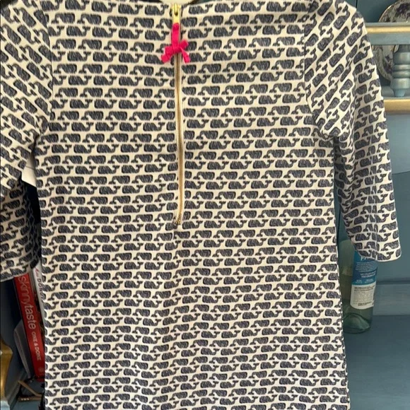 Patterned Black and White Dress - Picture 8 of 8